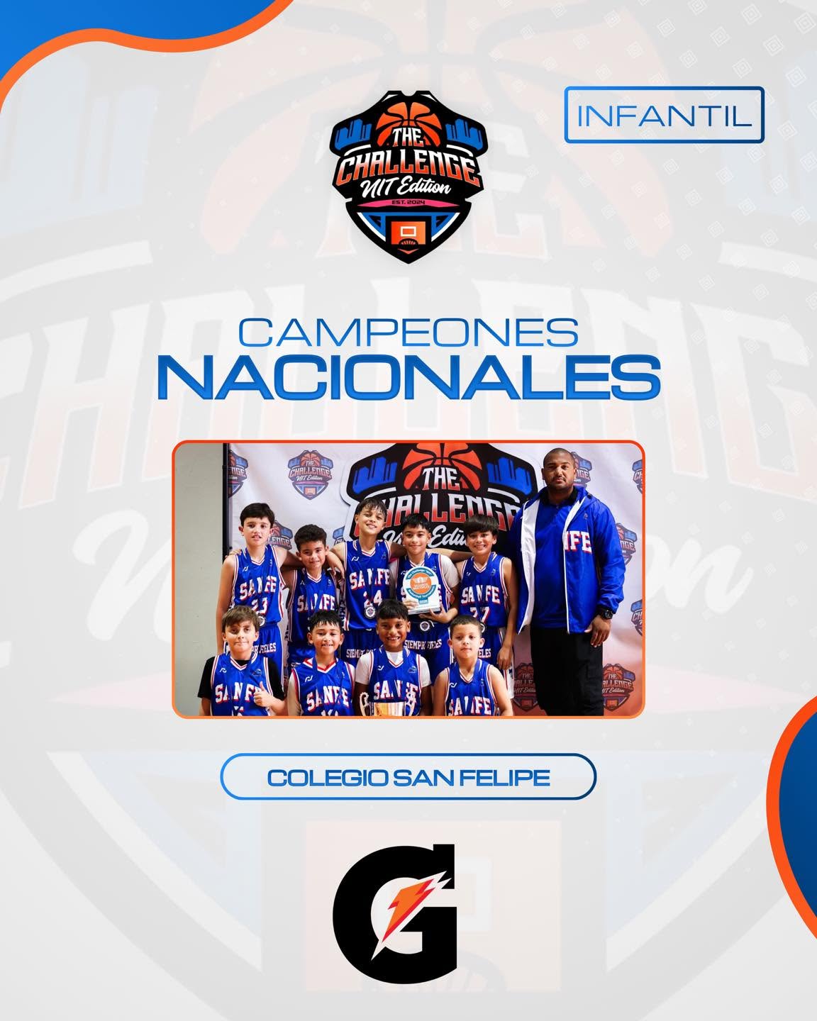 Campeones nacionales infantil Colegio San Felipe